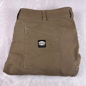 Brunt Torra Work Pants Men 48 Brown Canvas Utility Carpenter Trouser Relaxed Fit